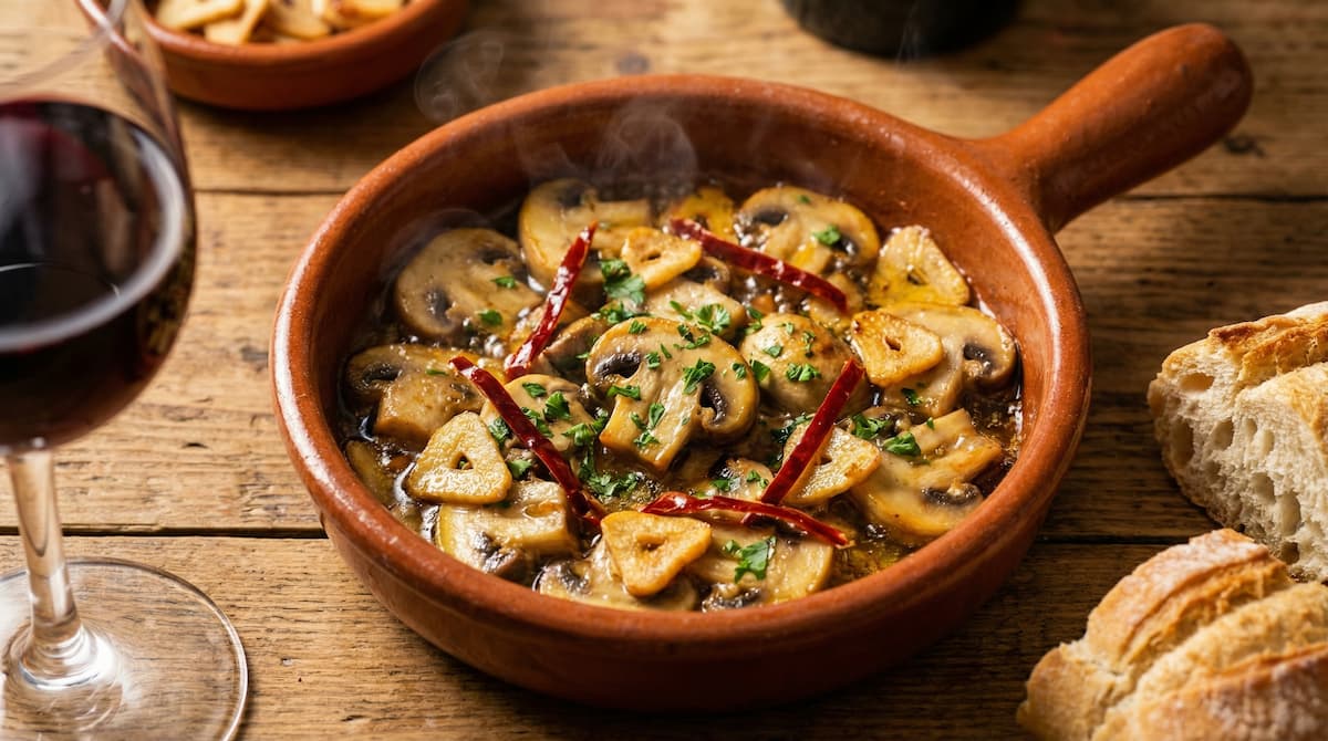 Champiñones al Ajillo