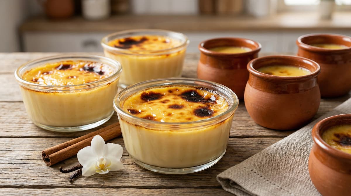 Jericallas tapatías individuales en moldes de vidrio con costra dorada